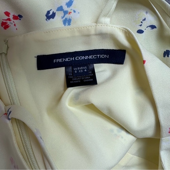 French Connection Cream Floral Dress - Picture 3 of 3